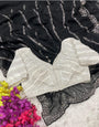 Black Soft Organza Saree With Sequence Work