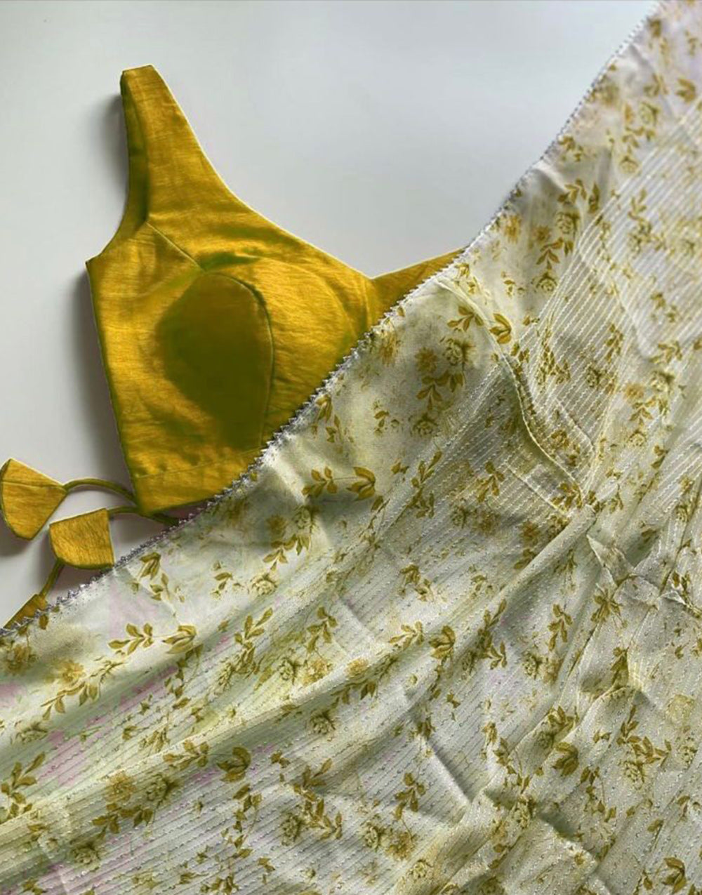 Sheen Green Georgette Saree With Digital Printed Work