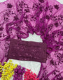 Dark Magenta Georgette Embroidery Saree