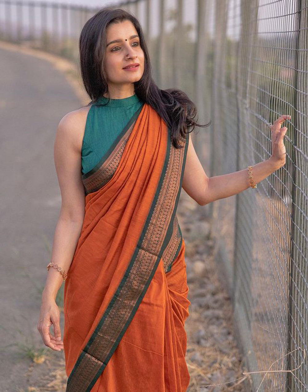 Orange Banarasi Soft Silk Saree With Zari Weaving Work