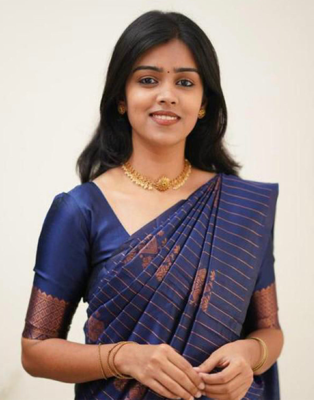 Blue Soft Silk Saree With Weaving Work