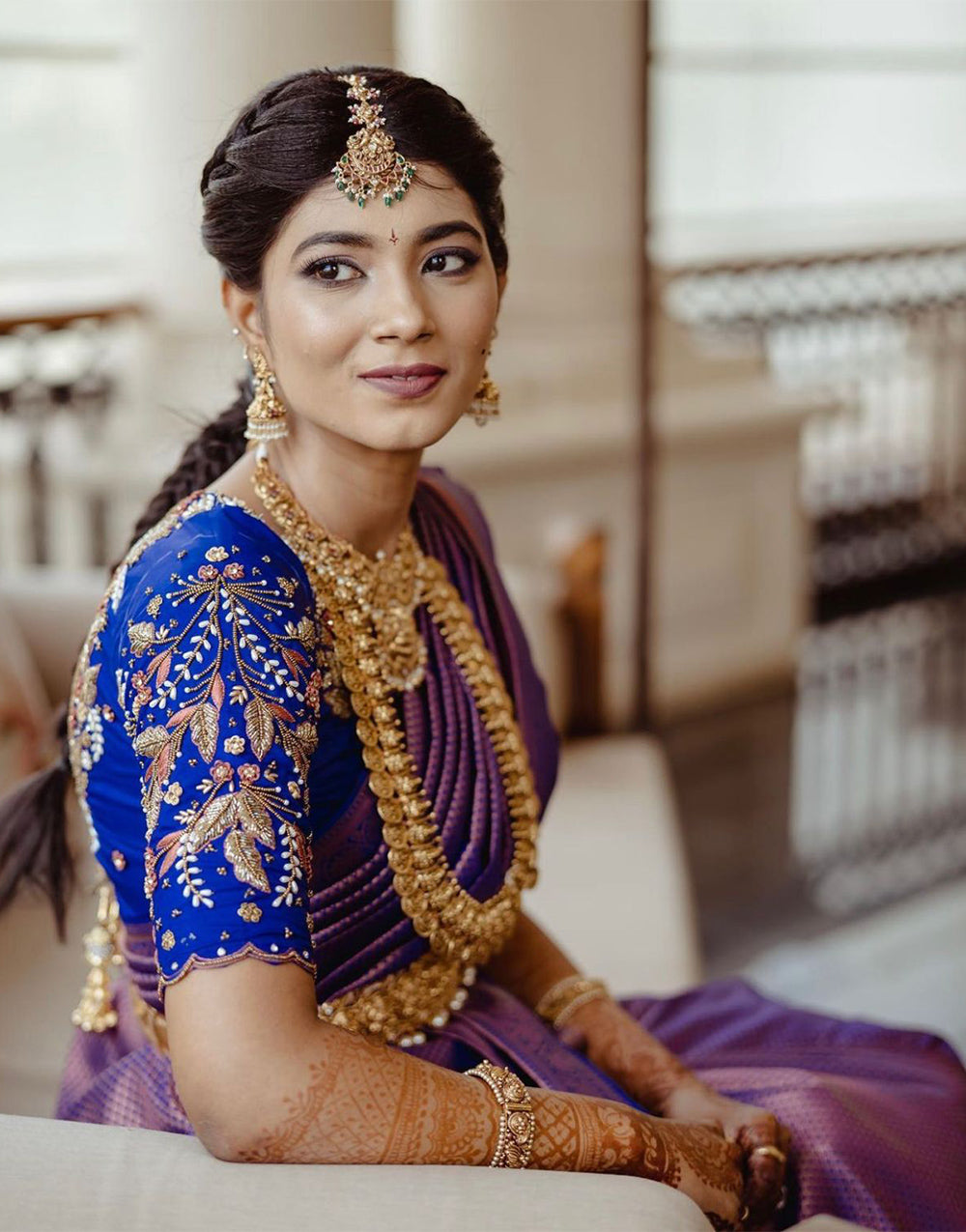 Purple Banarasi Soft Silk Saree With Zari Weaving Work