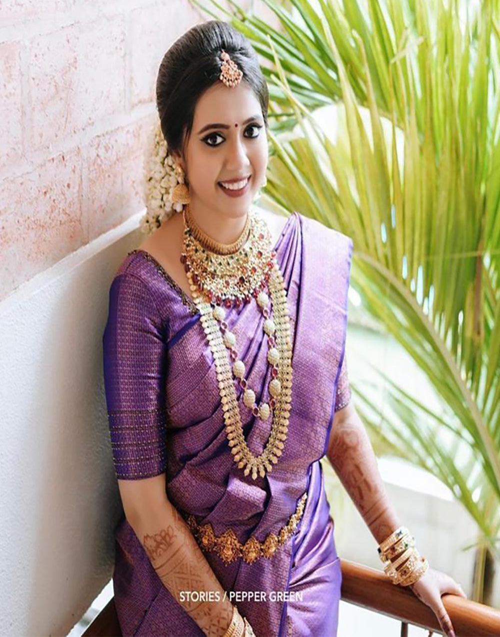 Purple Banarasi Silk Saree With Zari Weaving Work