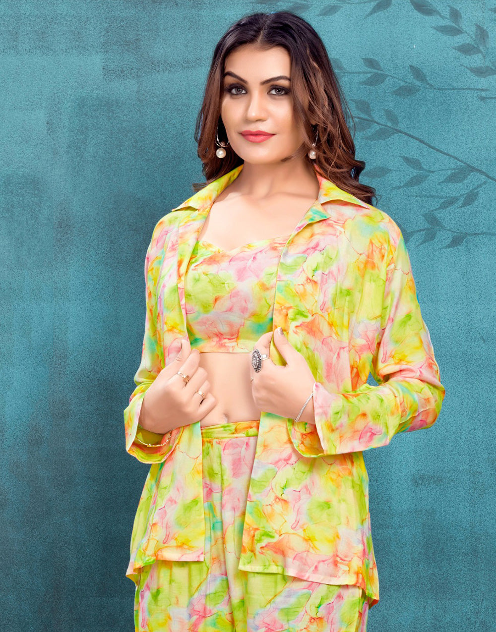 Maximum Yellow Maslin Stylish Co-Ord Set