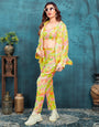 Maximum Yellow Maslin Stylish Co-Ord Set