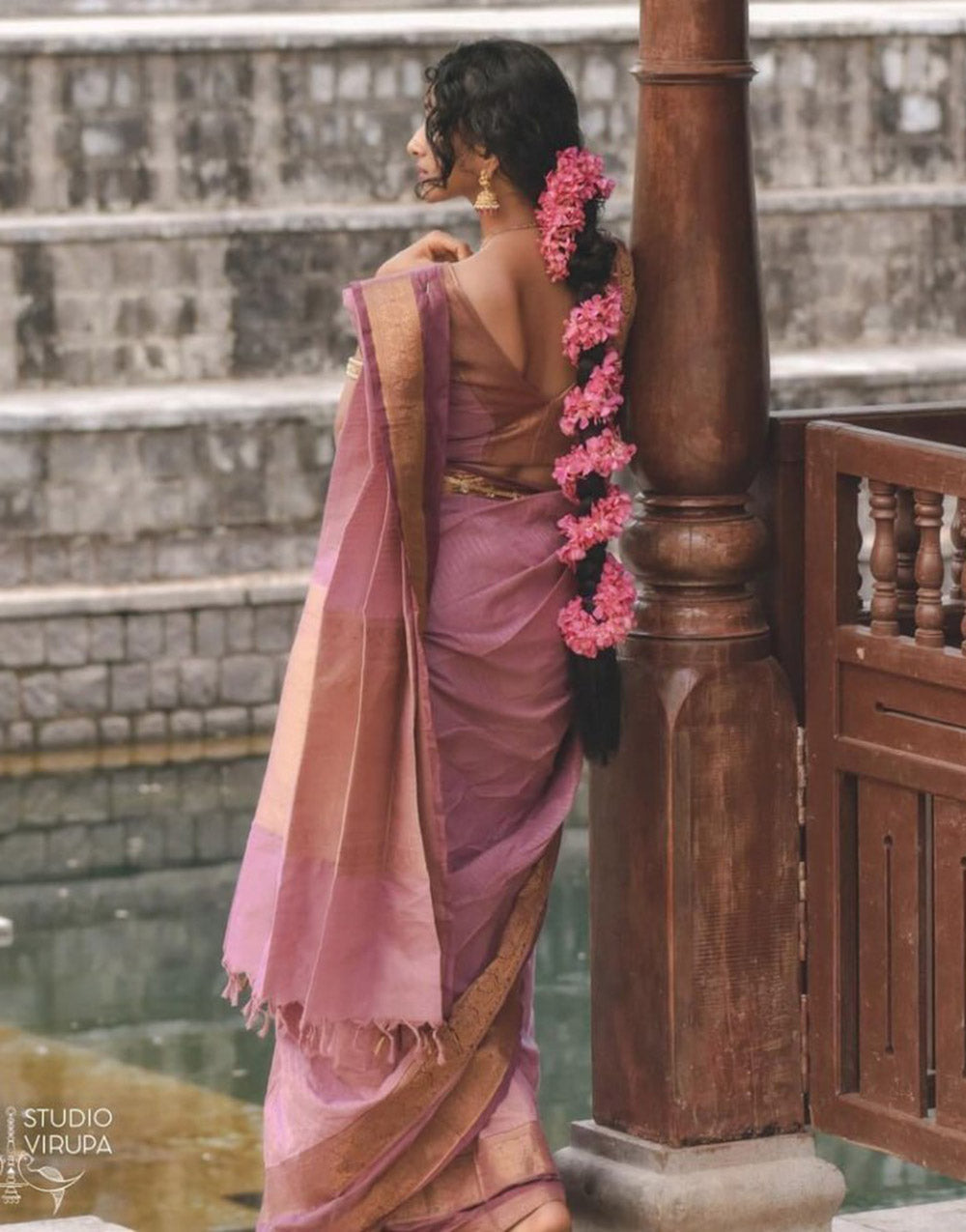 Taffy Pink Soft Silk Saree With Weaving Work
