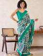 Light Green Colour Mul Cotton Ready To Wear Saree With Pocket