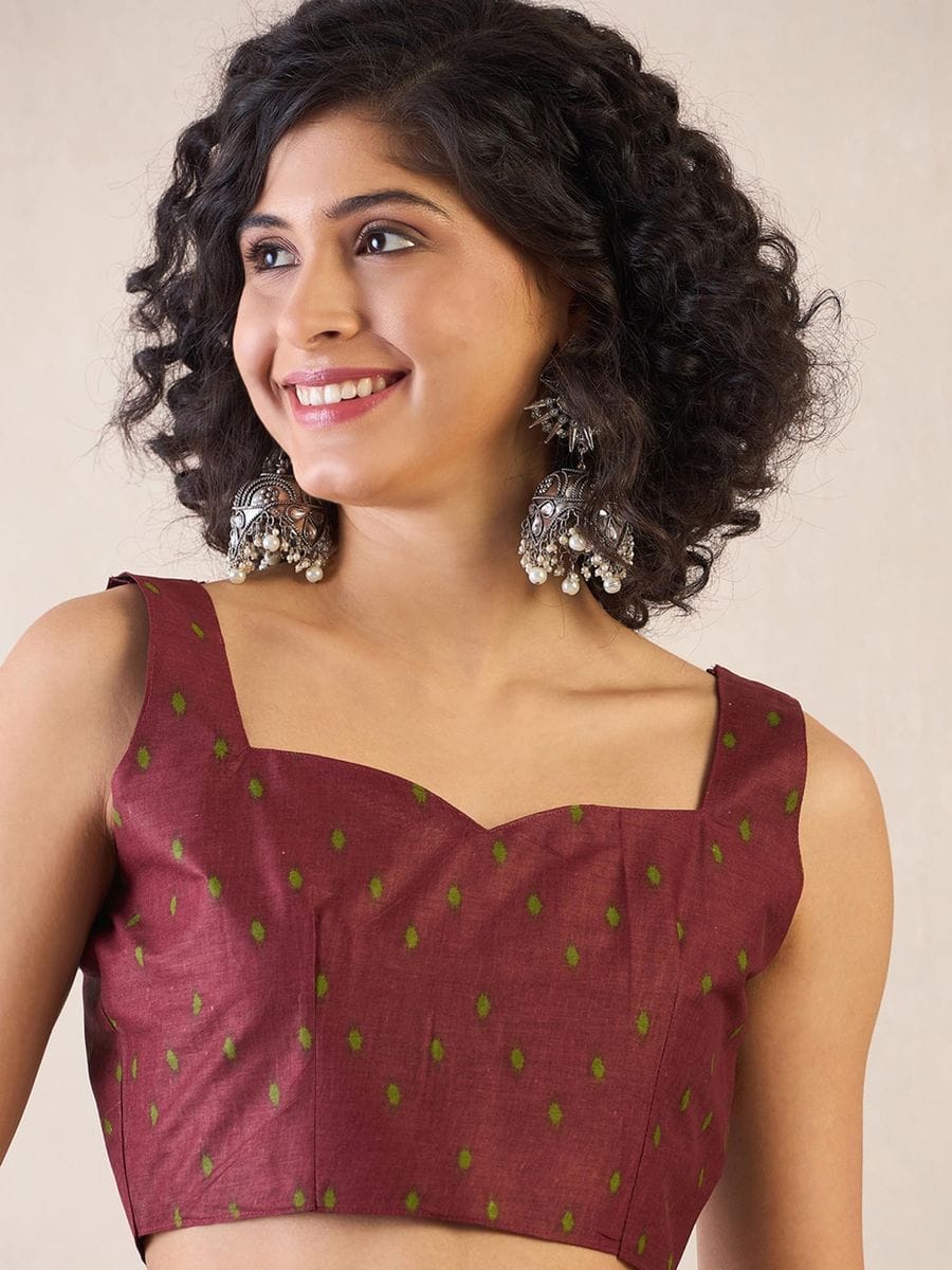 Brown Colour Mul Cotton Ready To Wear Saree With Pocket