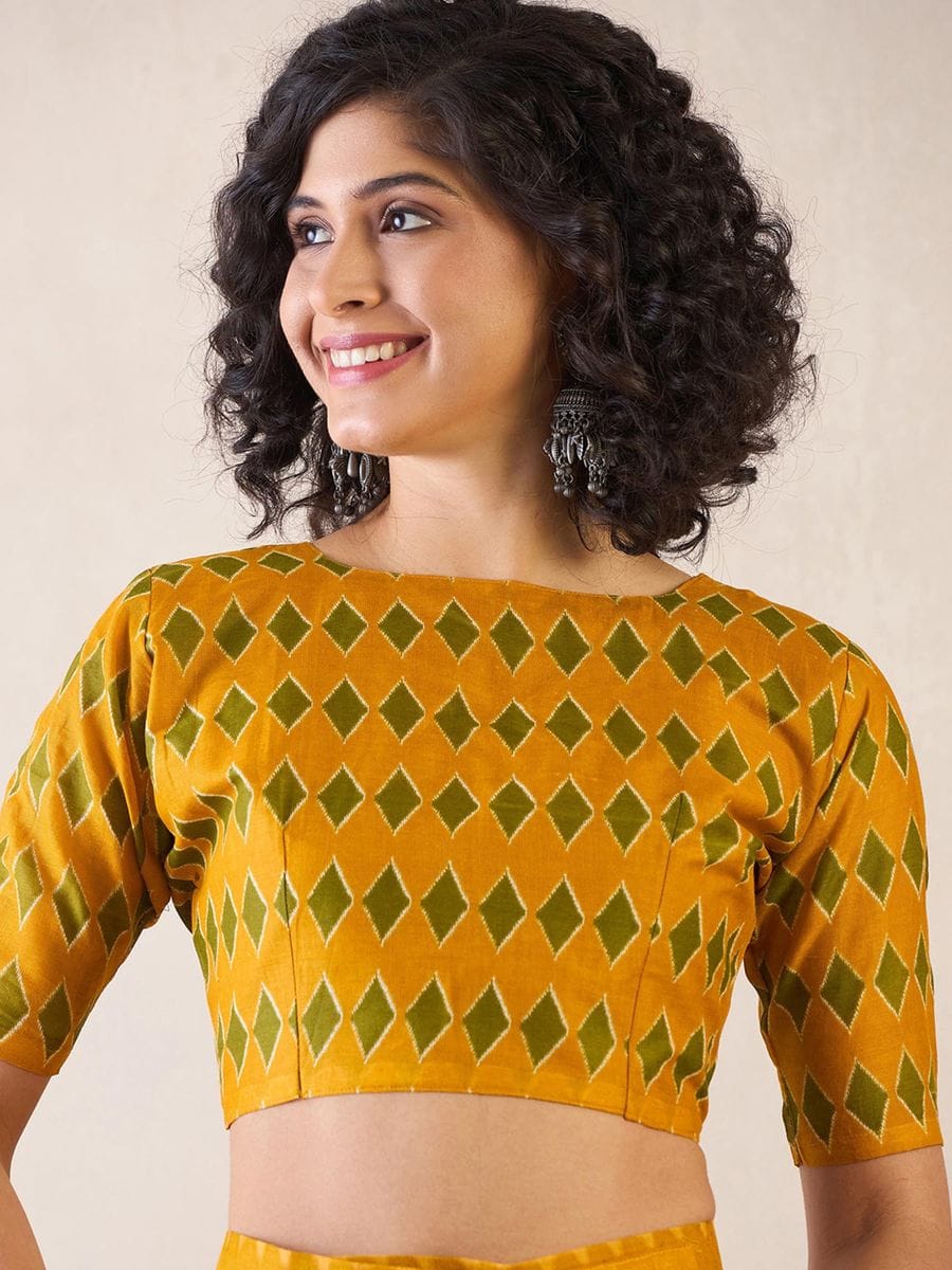 Yellow Colour Mul Cotton Ready To Wear Saree With Pocket
