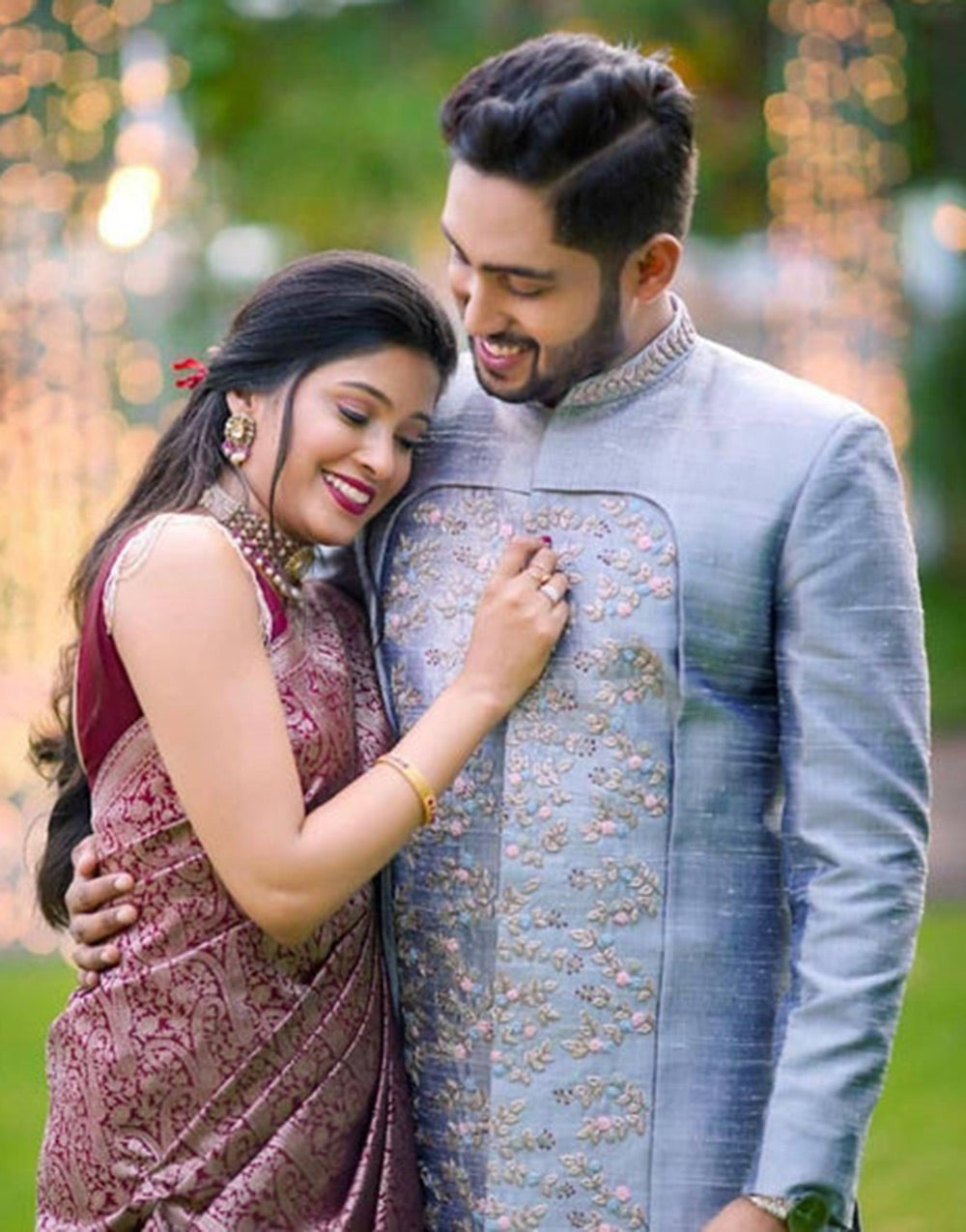 Jam Wine Soft Lichi Silk Saree With Weaving Work