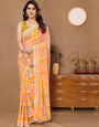 Yellow Georgette With Printed Ready To Wear Saree