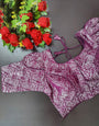 Magenta Pink Banarasi Silk With Weaving Work Blouse
