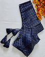 Blue Banarasi Silk With Silver Zari Weaving Blouse