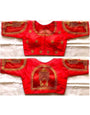 Red Phontam Silk Embroidery Blouse