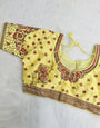 Yellow Silk Heavy Embroidery Work Wedding Blouse