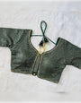 Dark Green Georgette With Sequence Blouse