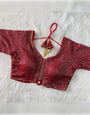 Maroon Georgette With Sequence Blouse