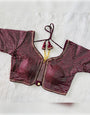 Wine Georgette With Sequence Blouse