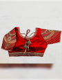 Dark Red Milan Silk Embroidery Blouse