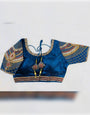 Blue Milan Silk Embroidery Blouse