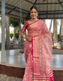 Graceful Ready To Wear Soft Organza Silk Saree With Blouse Piece