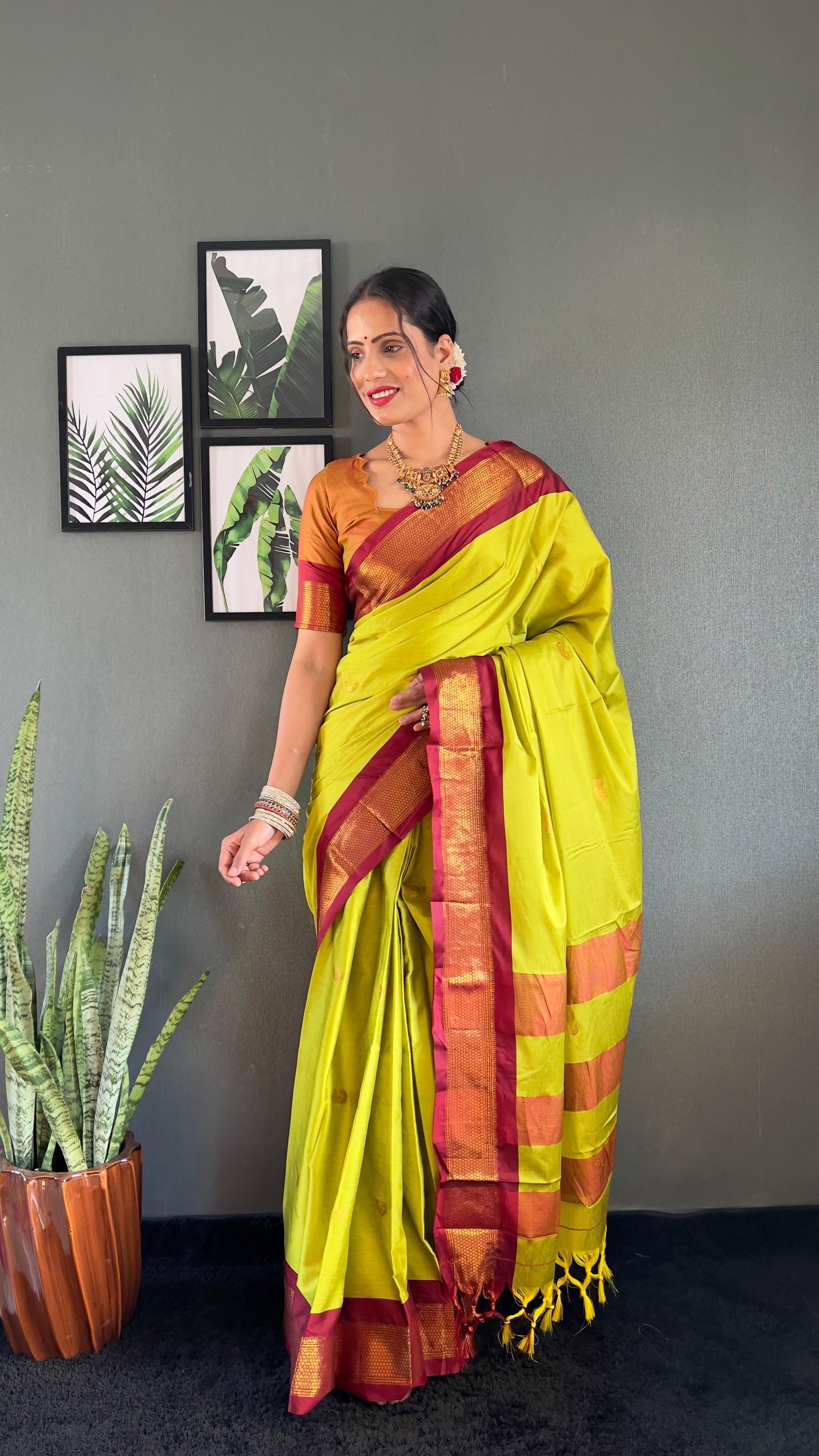 Cotton Silk Ready To Wear Saree Just In 1. MIN