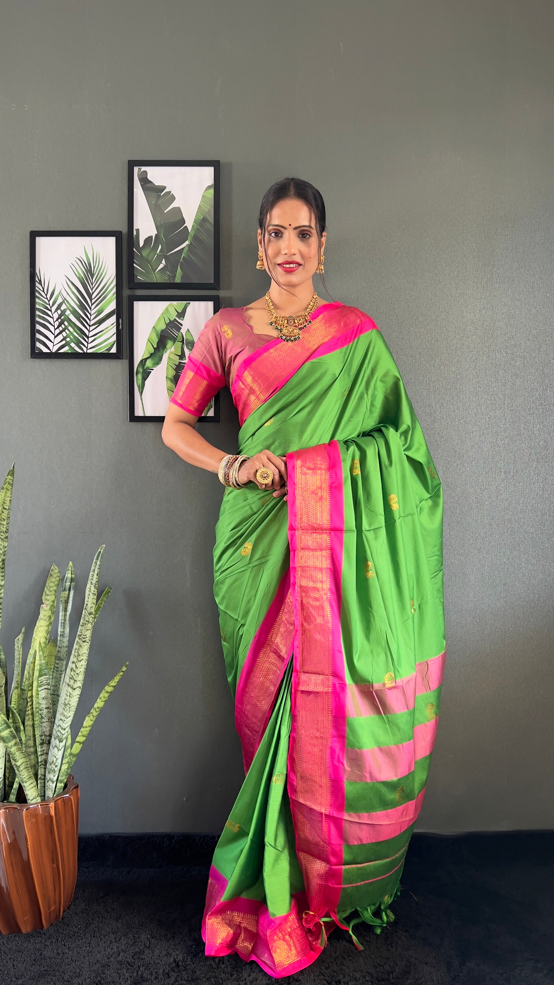 Cotton Silk Ready To Wear Saree Just In 1. MIN