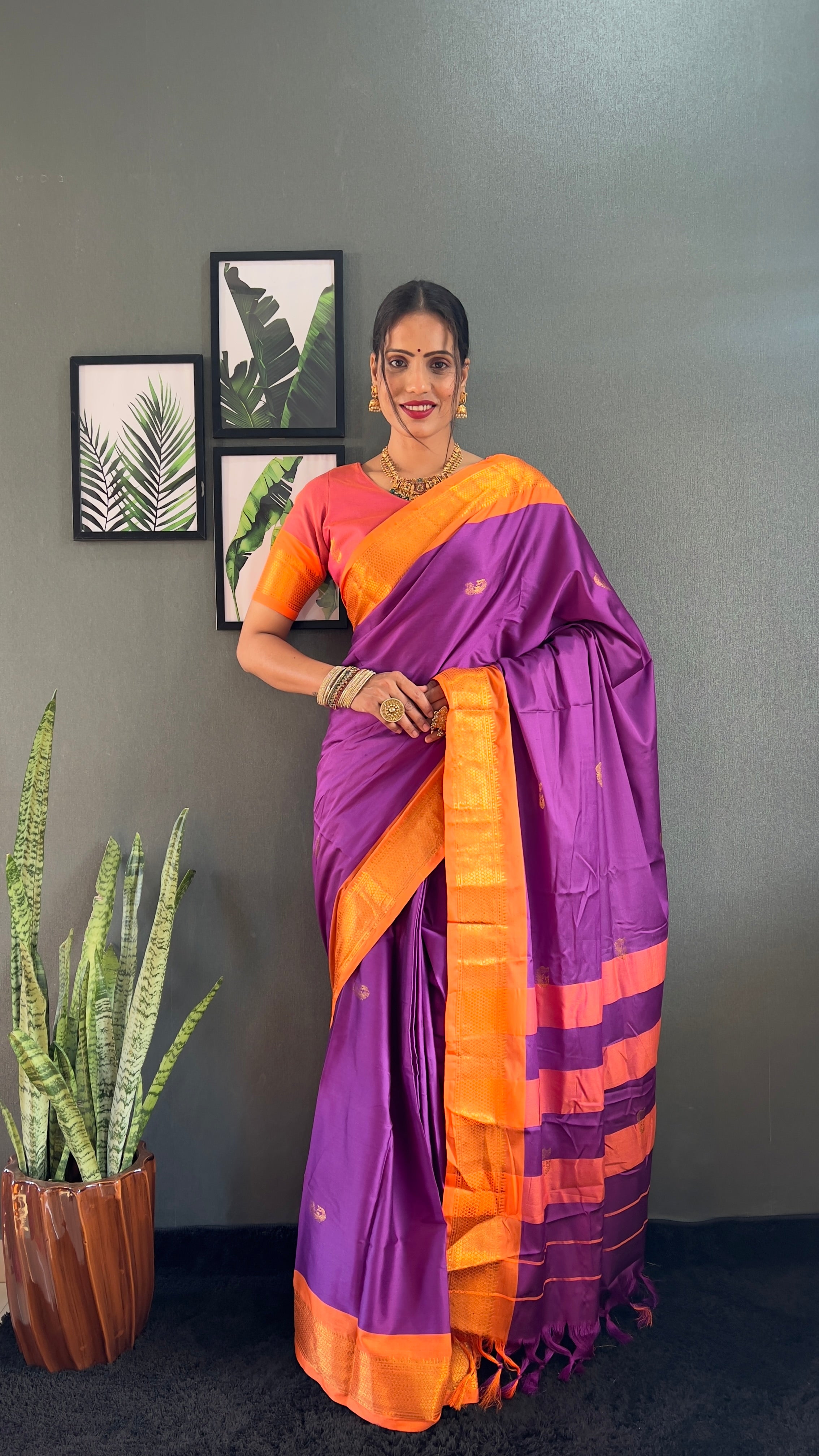 Cotton Silk Ready To Wear Saree Just In 1. MIN