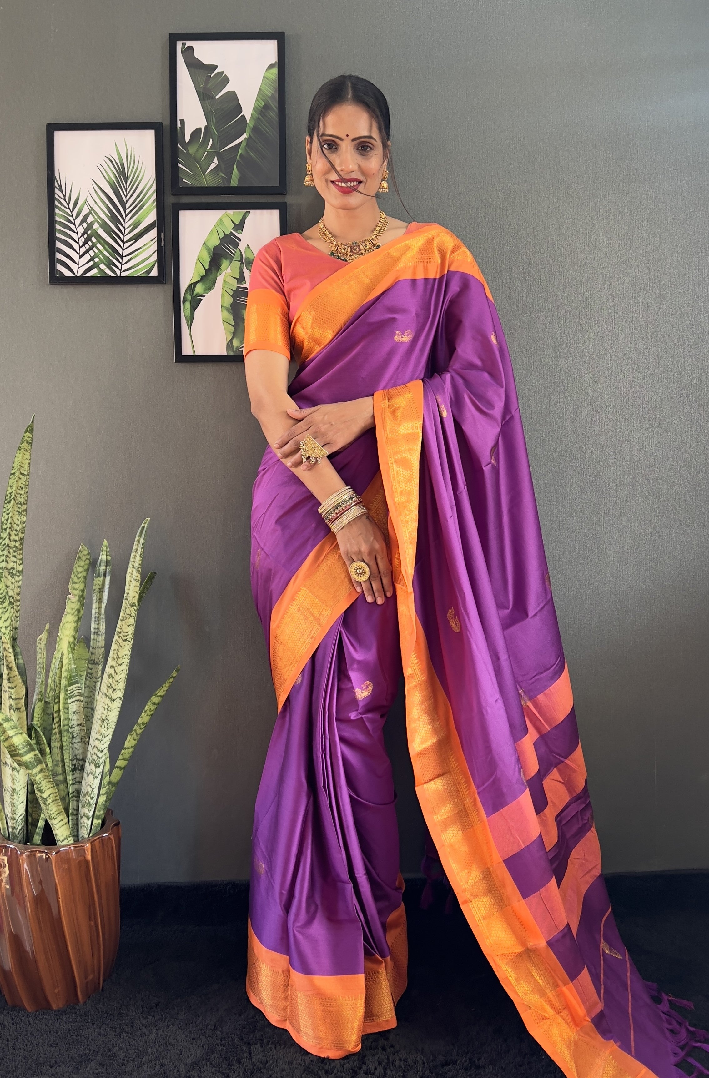 Cotton Silk Ready To Wear Saree Just In 1. MIN