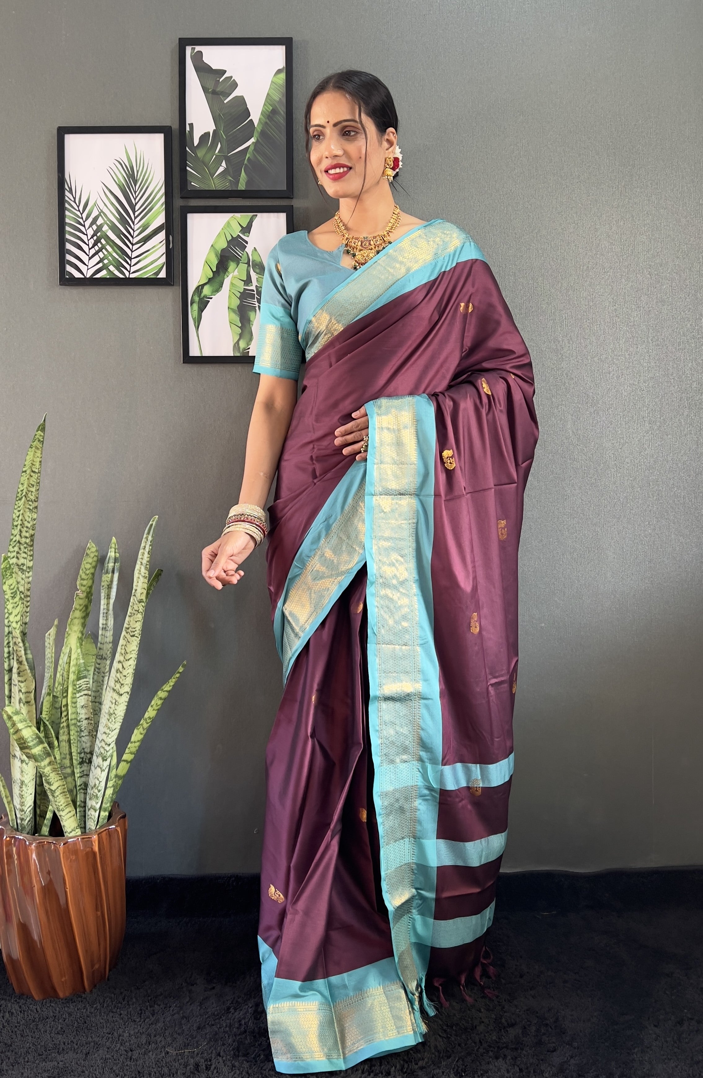 Cotton Silk Ready To Wear Saree Just In 1. MIN