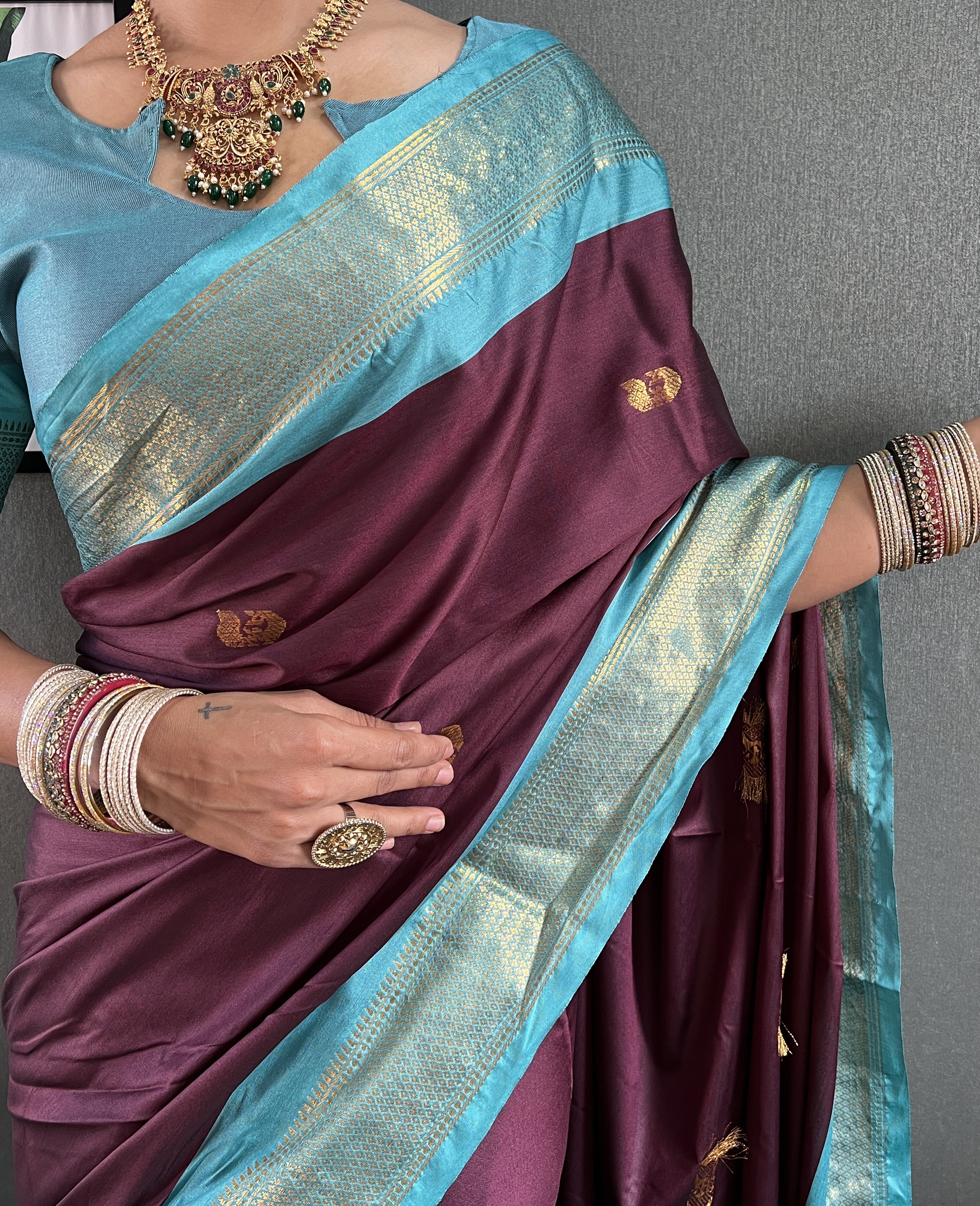 Cotton Silk Ready To Wear Saree Just In 1. MIN