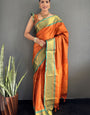 Cotton Silk Kanjivaram Chekes Pattern Ready To Wear Saree