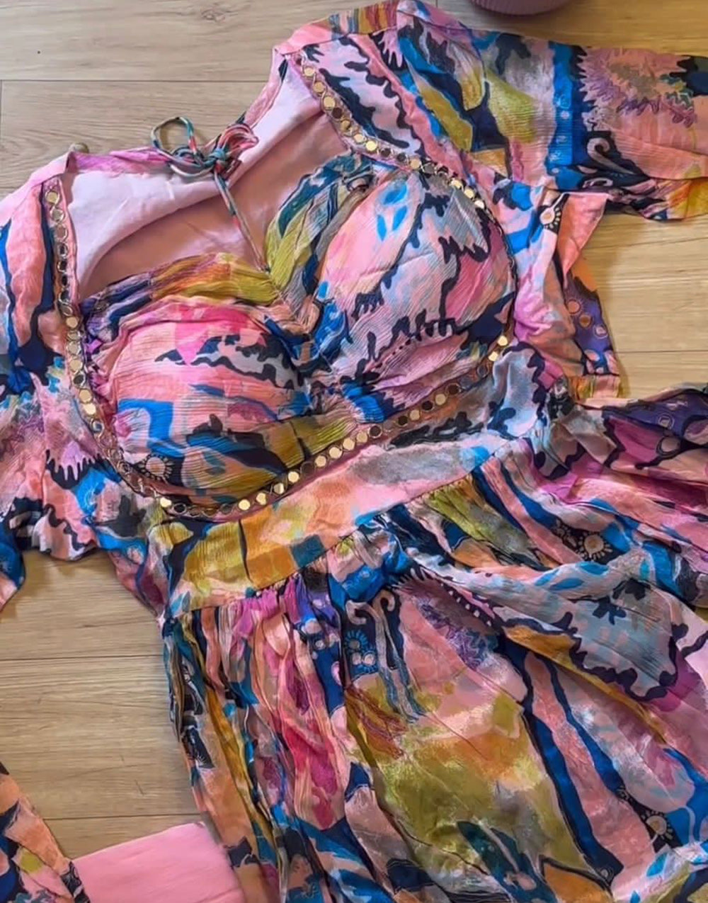 Multi Colour Georgette With Digital Printed Gown