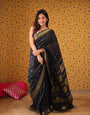 Banarasi Silk Saree With Zari Weaving Work