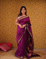 Banarasi Silk Saree With Zari Weaving Work