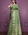 Graceful Satin Jacquard Woven Saree with Rich Textured Weaving