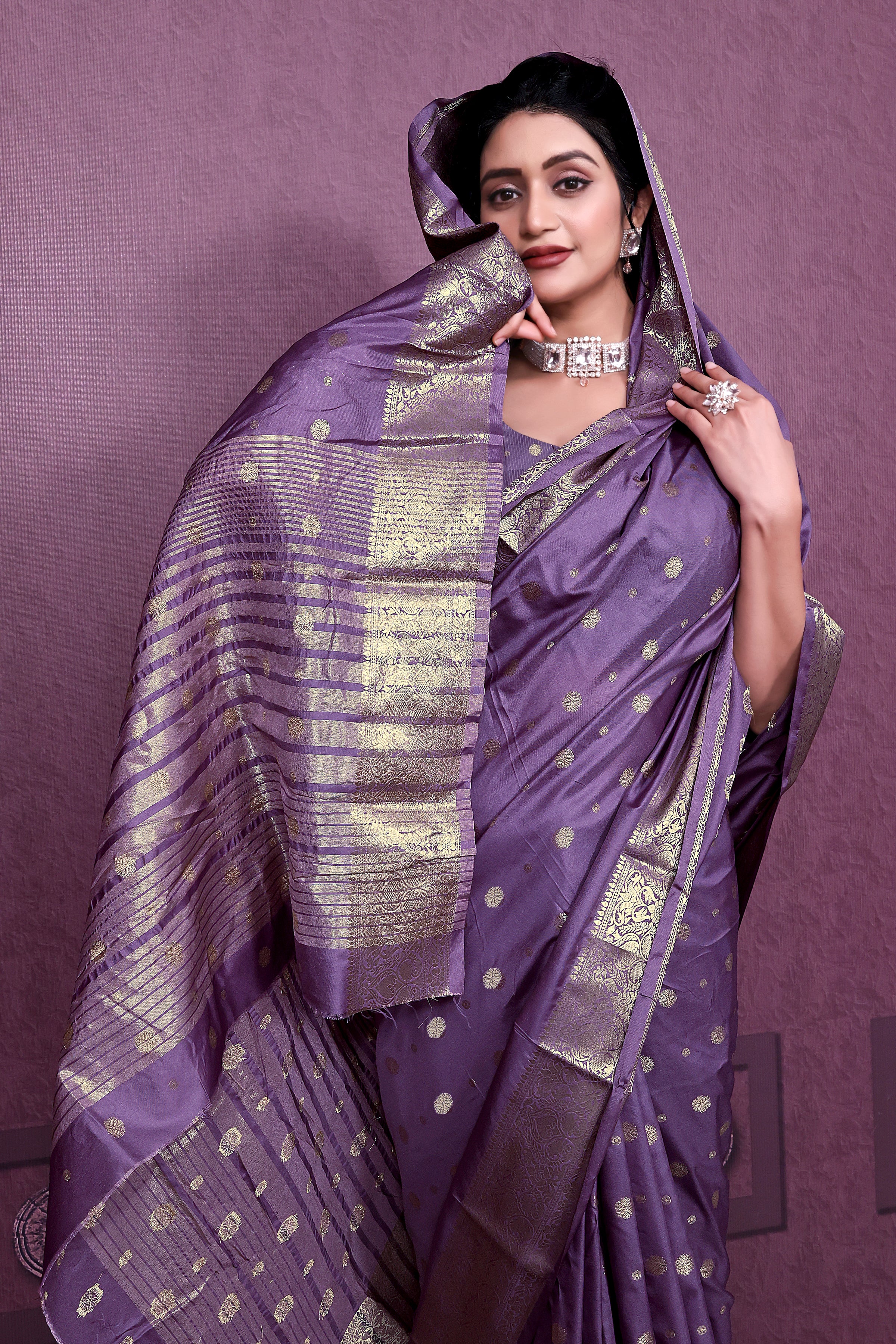 Exclusive Border Nimakari Design Soft Silk Saree