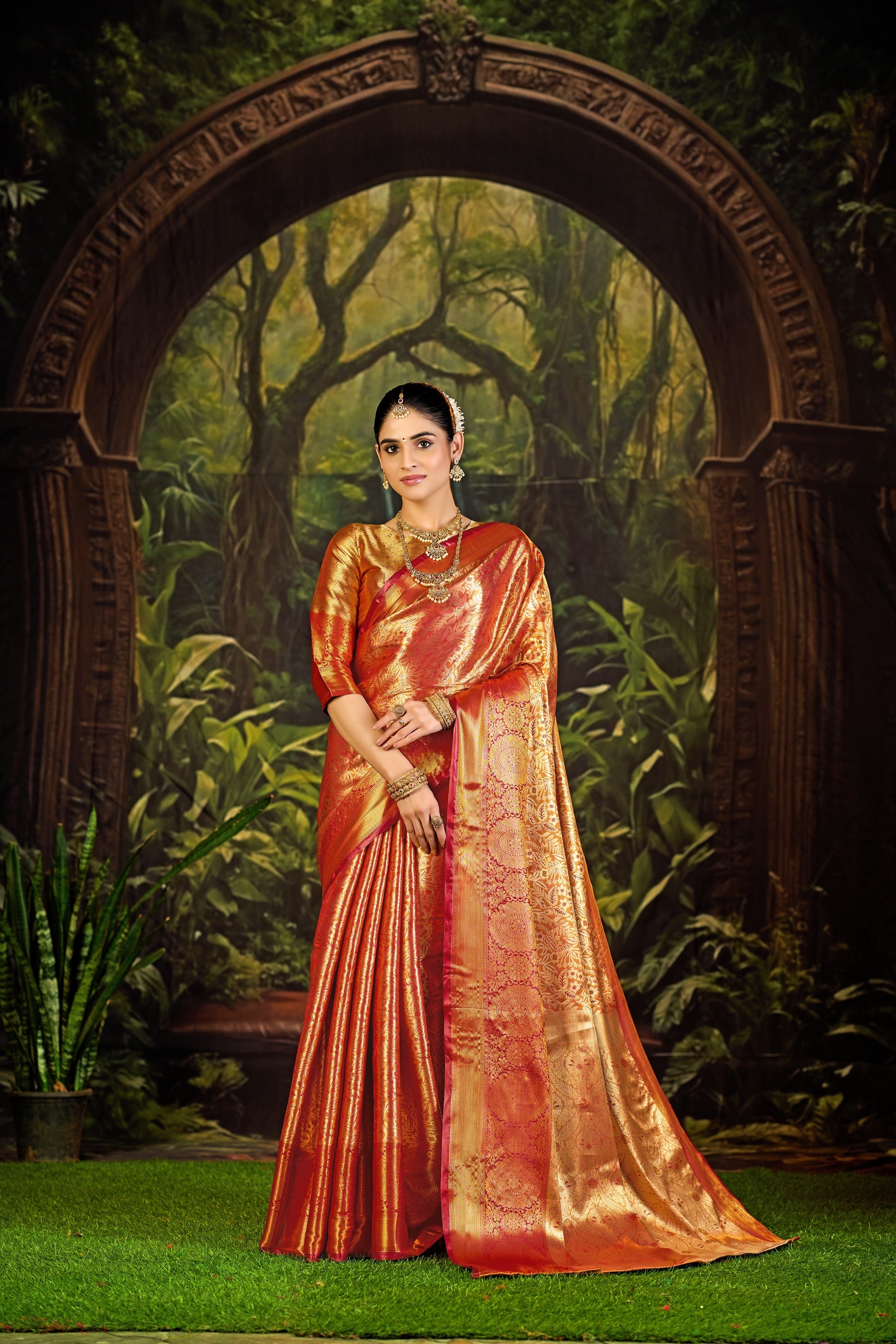 Traditional Pure Pattu Kanjivaram Silk Saree for Wedding & Festive Wear