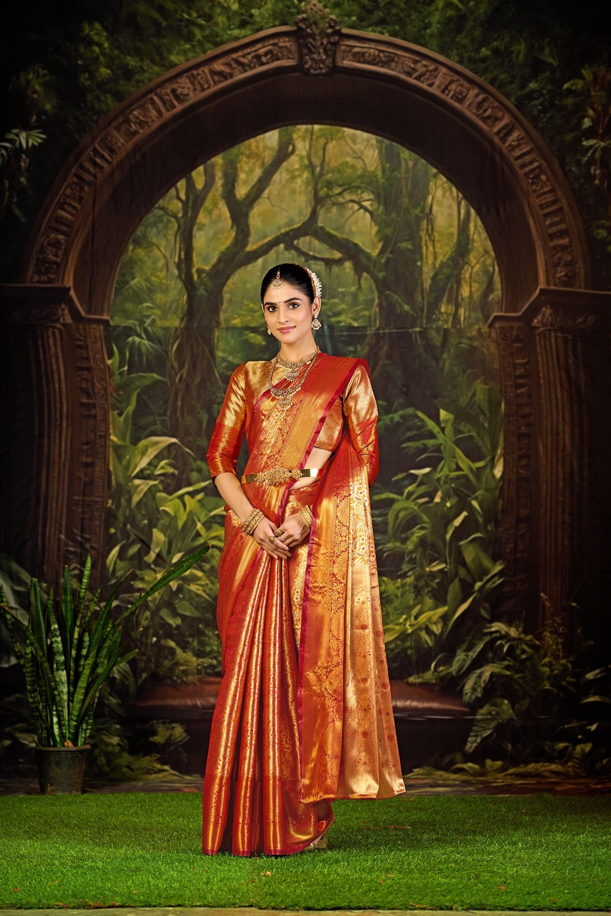 Traditional Pure Pattu Kanjivaram Silk Saree for Wedding & Festive Wear