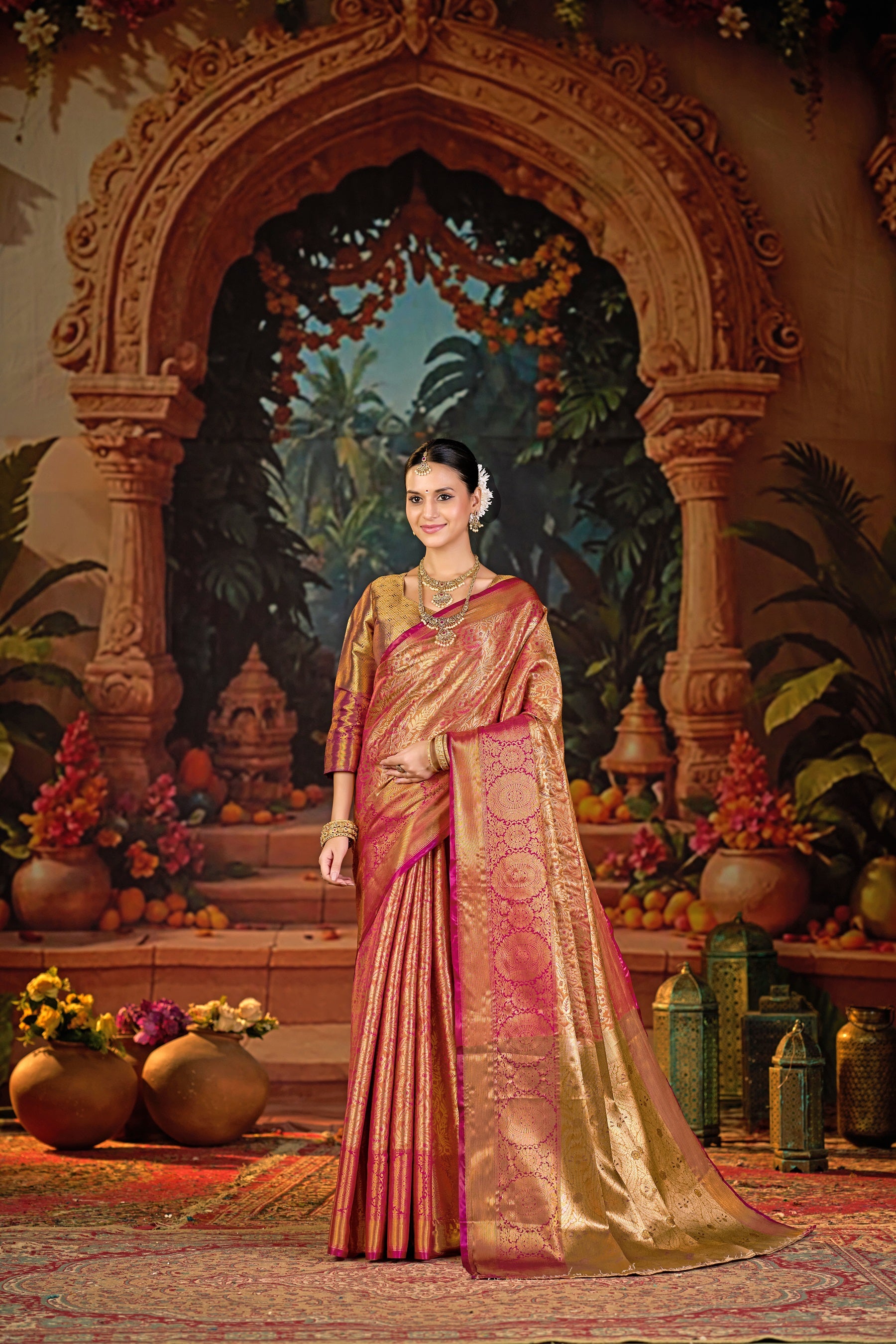 Traditional Pure Pattu Kanjivaram Silk Saree for Wedding & Festive Wear