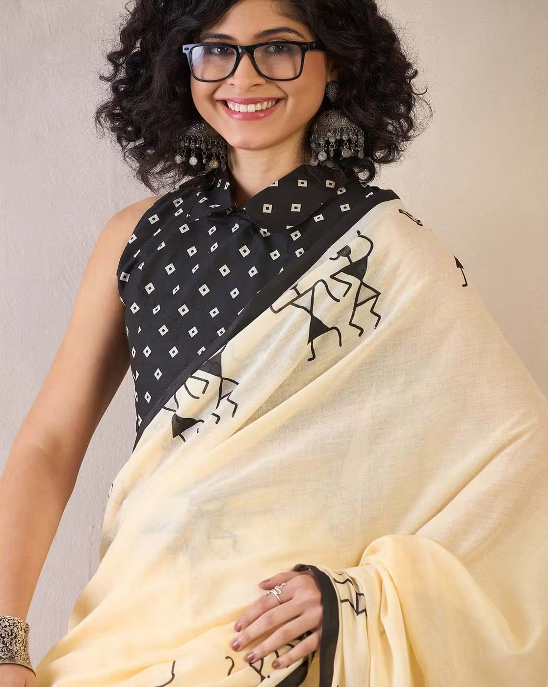 Sareewave Presents Designer Cotton Linen Silk Saree