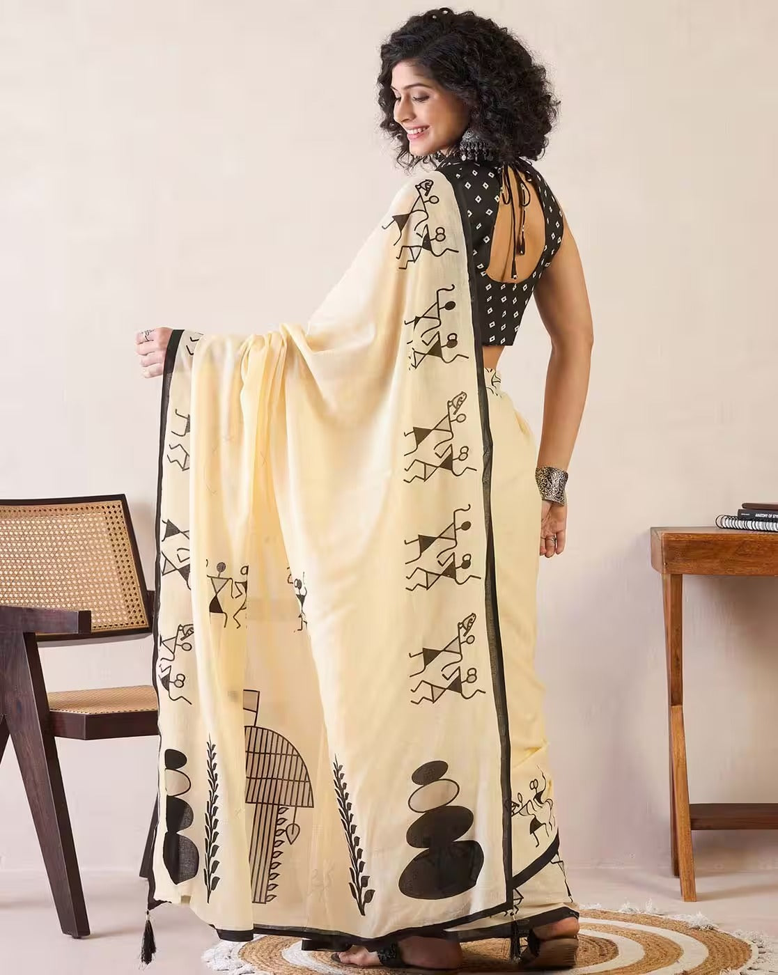 Sareewave Presents Designer Cotton Linen Silk Saree