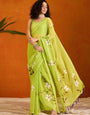Sareewave Presents Designer Cotton Linen Silk Saree