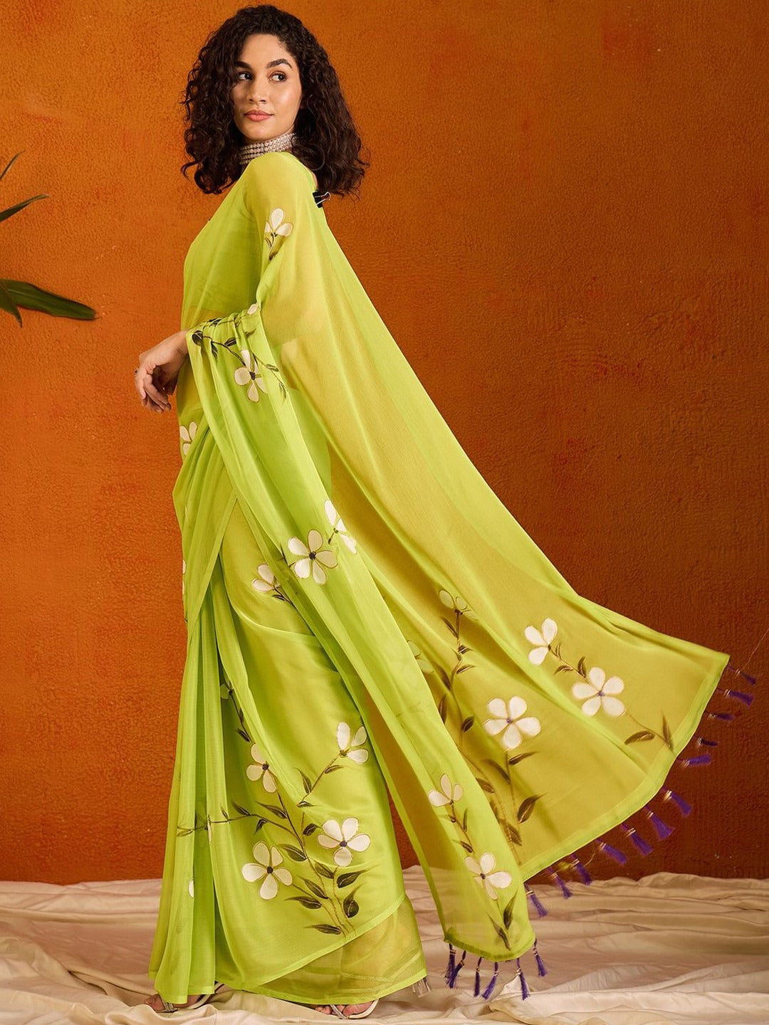 Sareewave Presents Designer Cotton Linen Silk Saree