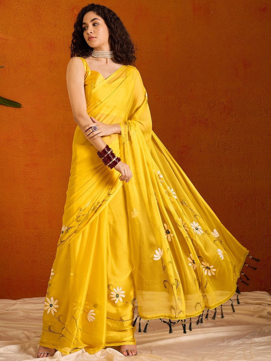 Sareewave Presents Designer Cotton Linen Silk Saree