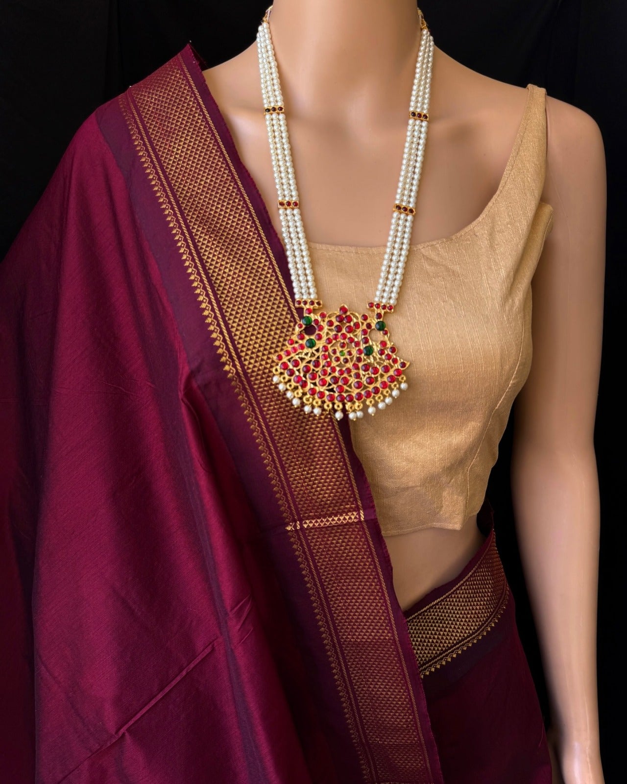Purple Colour Silk Saree With Zari Weaving Work