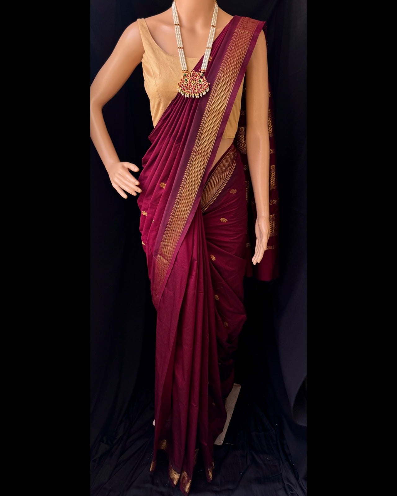 Purple Colour Silk Saree With Zari Weaving Work