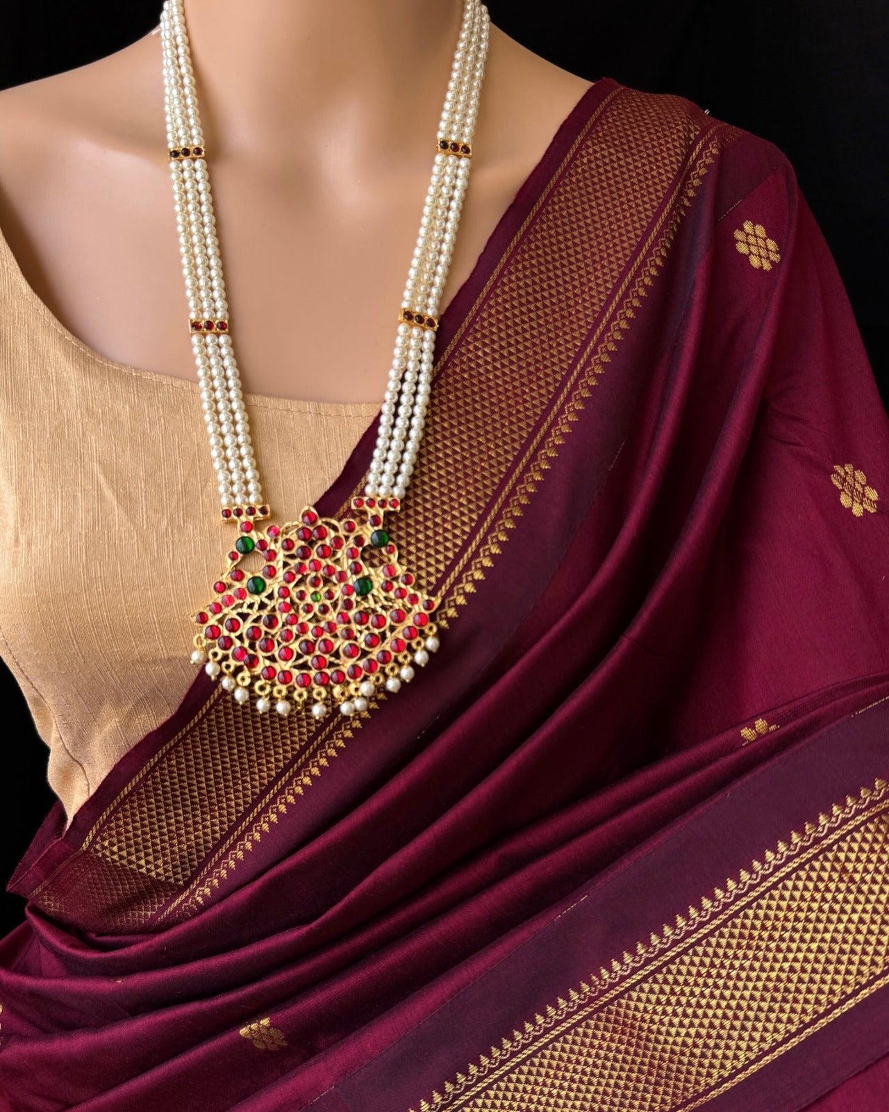 Purple Colour Silk Saree With Zari Weaving Work