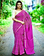 Sareewave Presents Designer Gadhval Bandhni Saree