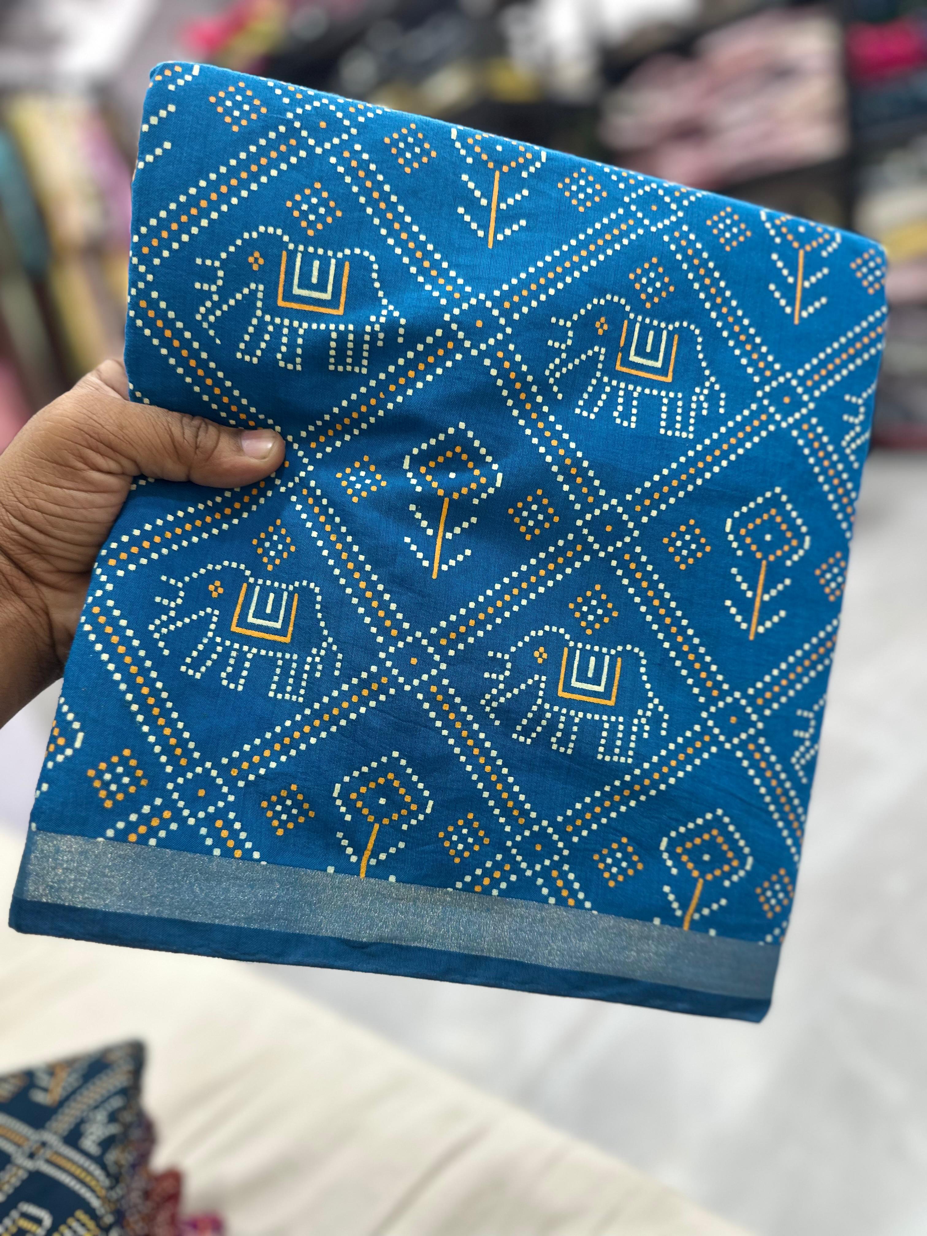 Sareewave Presents Designer Gadhval Bandhni Saree